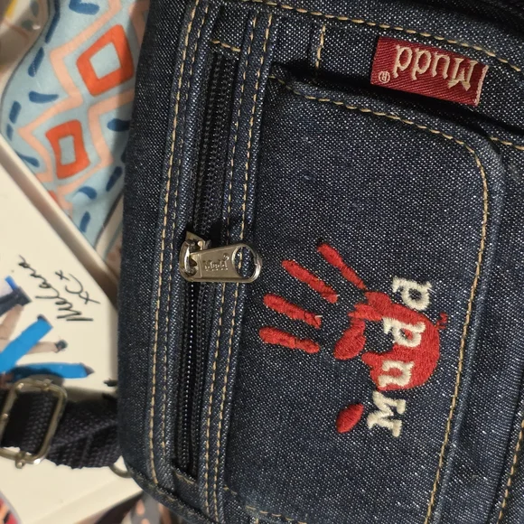 Vintage Y2K MUDD Denim Combo Wallet Mini Crossbody Purse - Picture 3 of 8